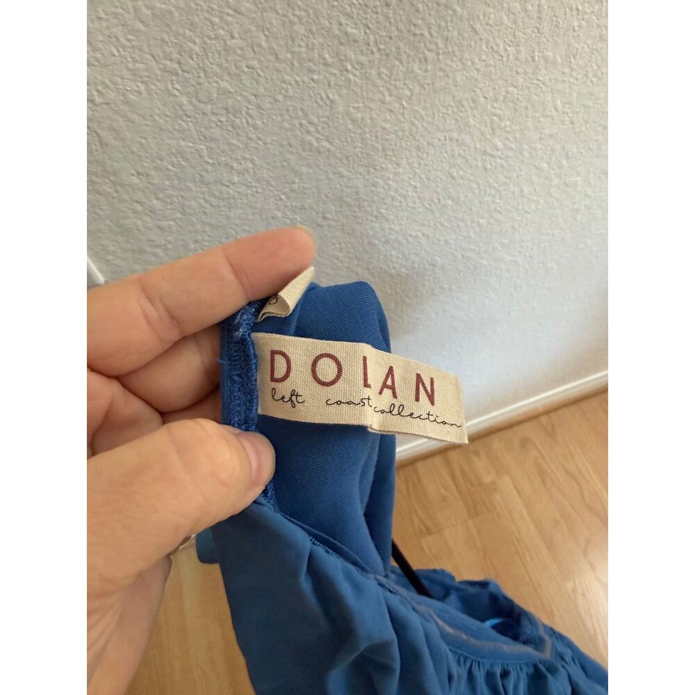 Anthropologie Dolan Blue Ruffle V Neck Top XL - Picture 4 of 4